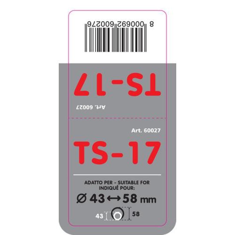 ΑΚΡΟ ΕΞΑΤΜΙΣΗΣ TS-17 L 43-58mm - ΚΟΦΤΟ - Lampa - L6002.7 ΑΚΡΟ ΕΞΑΤΜΙΣΗΣ TS-17 L 43-58mm - ΚΟΦΤΟ - Lampa - L6002.7