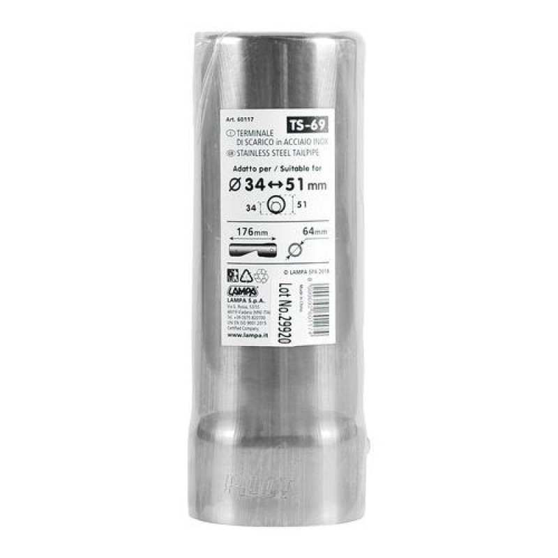ΑΚΡΟ ΕΞΑΤΜΙΣΗΣ TS-69 36-63mm ΚΟΜΜΕΝΟ - Lampa - L6011.7 ΑΚΡΟ ΕΞΑΤΜΙΣΗΣ TS-69 36-63mm ΚΟΜΜΕΝΟ - Lampa - L6011.7