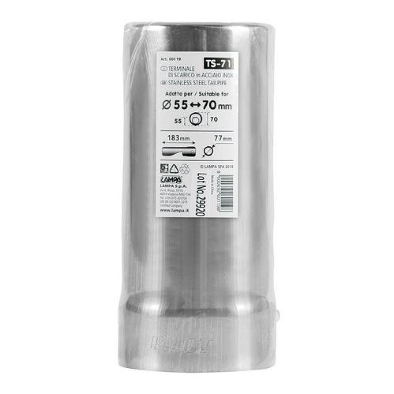 ΑΚΡΟ ΕΞΑΤΜΙΣΗΣ TS-71 50-76mm ΚΟΜΜΕΝΟ - Lampa - L6011.9 ΑΚΡΟ ΕΞΑΤΜΙΣΗΣ TS-71 50-76mm ΚΟΜΜΕΝΟ - Lampa - L6011.9