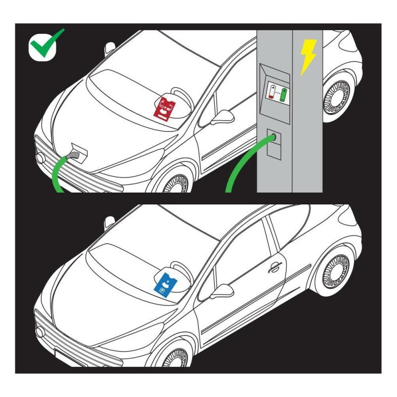 ΧΡΟΝΟΜΕΤΡΗΤΗΣ PARKING & ΦΟΡΤΙΣΗΣ ΗΛΕΚΤΡΙΚΟΥ ΟΧΗΜΑΤΟΣ PARK & CHARGE 2in1 (PARKING TIMER) 110x150mm - Lampa - L6536.2