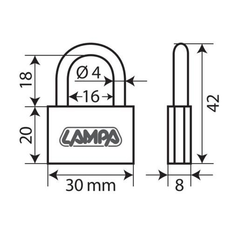 ΛΟΥΚΕΤΟ 40mm BASIC ΜΕ 3 ΚΛΕΙΔΙΑ - Lampa - L6542.6 ΛΟΥΚΕΤΟ 40mm BASIC ΜΕ 3 ΚΛΕΙΔΙΑ - Lampa - L6542.6