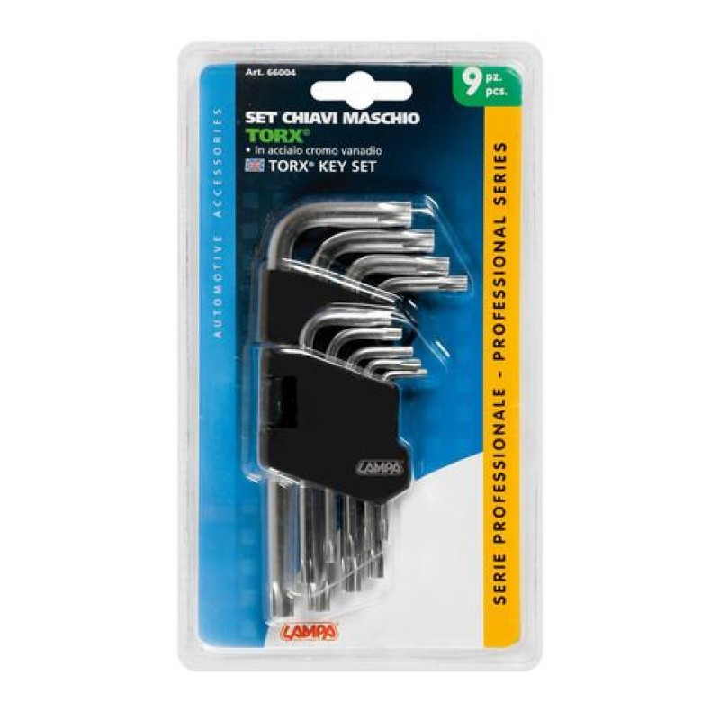 TORX ΚΛΕΙΔΙΑ 9 ΤΕΜΑΧΙΩΝ (T10/15/20/25/27/30/40/45/50) ΧΡΩΜΙΟ-ΒΑΝΑΔΙΟ (CRV) - Lampa - L6600.4 TORX ΚΛΕΙΔΙΑ 9 ΤΕΜΑΧΙΩΝ (T10/15/20/25/27/30/40/45/50) ΧΡΩΜΙΟ-ΒΑΝΑΔΙΟ (CRV) - Lampa - L6600.4