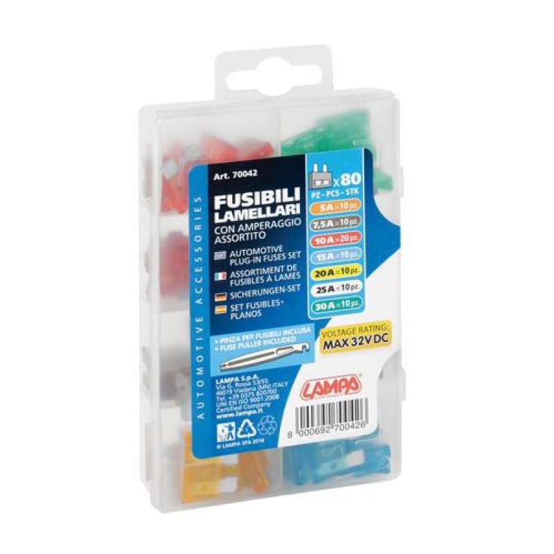 ΑΣΦΑΛΕΙΕΣ ΣΕΤ ΣΕ ΚΟΥΤΙ 80ΤΕΜ. PLUG-IN 12/32V (ΜΕ ΕΡΓΑΛΕΙΟ ΑΦΑΙΡΕΣΗΣ) - Lampa - L7004.2 ΑΣΦΑΛΕΙΕΣ ΣΕΤ ΣΕ ΚΟΥΤΙ 80ΤΕΜ. PLUG-IN 12/32V (ΜΕ ΕΡΓΑΛΕΙΟ ΑΦΑΙΡΕΣΗΣ) - Lampa - L7004.2