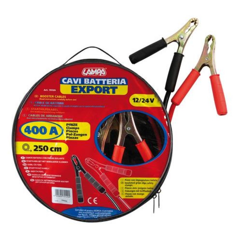 ΡΕΥΜΑΤΟΔΟΤΕΣ EXPORT 12/24V 400A 250cm (ΚΑΛΩΔΙΑ ΦΟΡΤΙΣΗΣ) - Lampa - L7012.9 ΡΕΥΜΑΤΟΔΟΤΕΣ EXPORT 12/24V 400A 250cm (ΚΑΛΩΔΙΑ ΦΟΡΤΙΣΗΣ) - Lampa - L7012.9