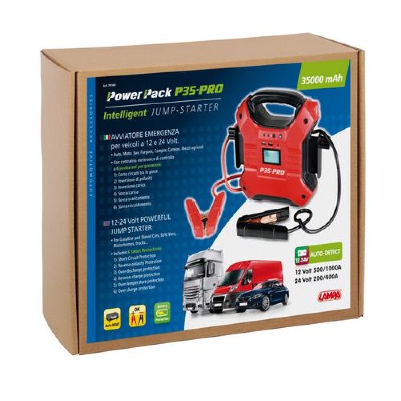 ΣΤΑΡΤΕΡ ΕΚΚΙΝΗΤΗΣ 12V 600A / 24V 300A 35Ah POWER PACK P35-PRO AC/DC - Lampa - L7016.8