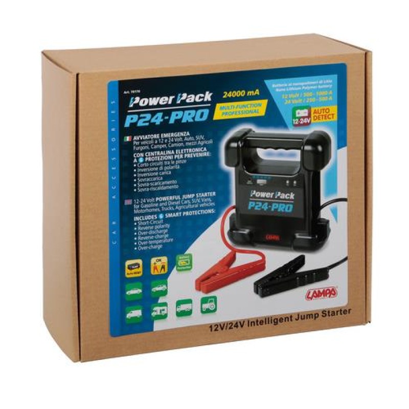 ΦΟΡΤΙΣΤΗΣ ΜΠΑΤΑΡΙΑΣ 12V 500-1000A / 24V 250-500A 24Ah POWER PACK P24-PRO AC/DC - Lampa - L7017.6 ΦΟΡΤΙΣΤΗΣ ΜΠΑΤΑΡΙΑΣ 12V 500-1000A / 24V 250-500A 24Ah POWER PACK P24-PRO AC/DC - Lampa - L7017.6