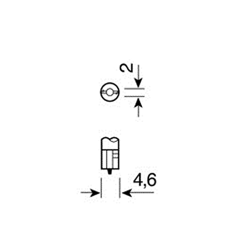 ΛΑΜΠΑ ΨΕΙΡΑ ΑΚΑΛΥΚΗ 12V/1.2W Τ5 W2x4.6d ΔΙΑΦΑΝΗ 10τεμ. - Lampa - L5809.1