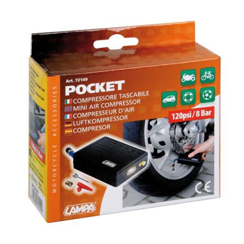 ΚΟΜΠΡΕΣΕΡ ΑΕΡΑ ΠΟΔΗΛΑΤΟΥ/ΜΟΤΟ POCKET ΜΕ LED - Lampa - 7214.9-LB ΚΟΜΠΡΕΣΕΡ ΑΕΡΑ ΠΟΔΗΛΑΤΟΥ/ΜΟΤΟ POCKET ΜΕ LED - Lampa - 7214.9-LB