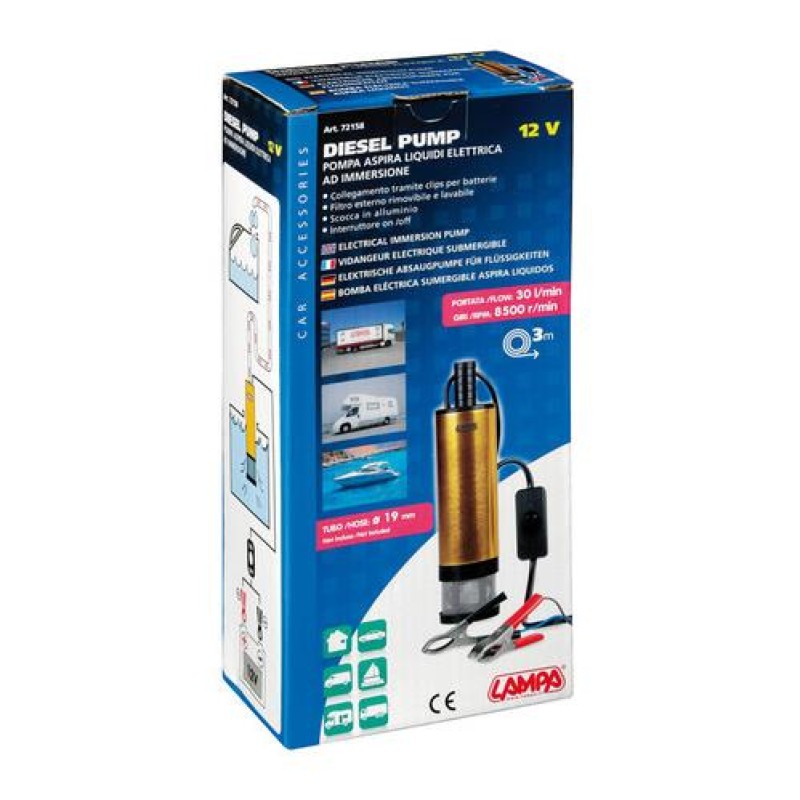 ΗΛΕΚΤΡΙΚΗ ΑΝΤΛΙΑ ΑΝΑΡΡΟΦΗΣΗΣ ΠΕΤΡΕΛΑΙΟΥ 12V (ΚΑΛΩΔΙΟ 3 ΜΕΤΡΩΝ - 30 l/min - 85000 r/min) - Lampa - L7215.8 ΗΛΕΚΤΡΙΚΗ ΑΝΤΛΙΑ ΑΝΑΡΡΟΦΗΣΗΣ ΠΕΤΡΕΛΑΙΟΥ 12V (ΚΑΛΩΔΙΟ 3 ΜΕΤΡΩΝ - 30 l/min - 85000 r/min) - Lampa - L7215.8