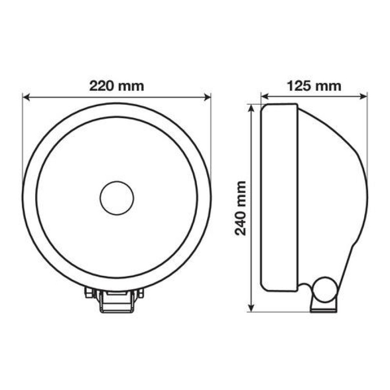 ΠΡΟΒΟΛΕΑΣ NEPTUNE 9'' 12/24V-H7 ΚΑΡΦΙ ΜΕ T10 W5W ΘΕΣΕΩΣ ΣΤΡΟΓΓΥΛΟΣ 220mm 1ΤΕΜ. - Lampa - L7221.5