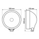 ΠΡΟΒΟΛΕΑΣ NEPTUNE 9'' 12/24V-H7 ΚΑΡΦΙ ΜΕ T10 W5W ΘΕΣΕΩΣ ΣΤΡΟΓΓΥΛΟΣ 220mm 1ΤΕΜ. - Lampa - L7221.5