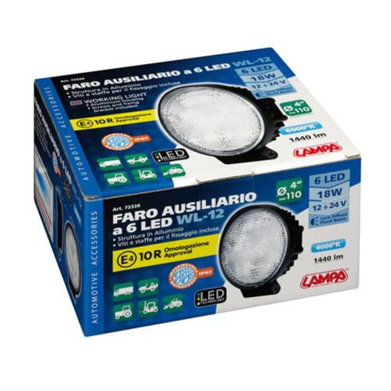 ΠΡΟΒΟΛΕΑΣ ΕΡΓΑΣΙΑΣ WL-12 18W 1440LM 12/24V ΜΕ 6 LED ΔΙΑΘΛΑΣΗΣ 6.000K (137 x 116 x 47mm) ΣΤΡΟΓΓΥΛΟΣ -1ΤΕΜ. - Lampa - L7232.6 ΠΡΟΒΟΛΕΑΣ ΕΡΓΑΣΙΑΣ WL-12 18W 1440LM 12/24V ΜΕ 6 LED ΔΙΑΘΛΑΣΗΣ 6.000K (137 x 116 x 47mm) ΣΤΡΟΓΓΥΛΟΣ -1ΤΕΜ. - Lampa - L7232.6