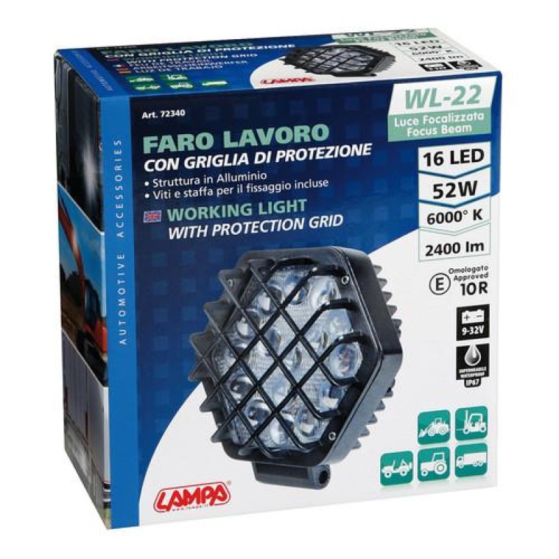 ΠΡΟΒΟΛΕΑΣ ΕΡΓΑΣΙΑΣ WL-22 16LED 52W 2400lm 9-32V (138 x 140 x 70 mm) ΚΑΡΦΙ -1 ΤΕΜ. - Lampa - L7234.0 ΠΡΟΒΟΛΕΑΣ ΕΡΓΑΣΙΑΣ WL-22 16LED 52W 2400lm 9-32V (138 x 140 x 70 mm) ΚΑΡΦΙ -1 ΤΕΜ. - Lampa - L7234.0
