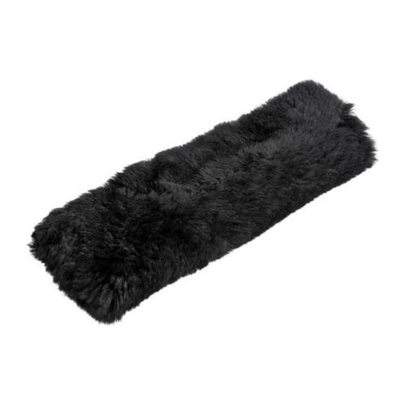 ΜΑΞΙΛΑΡΑΚΙ ΖΩΝΗΣ ΜΑΥΡΟ ΓΟΥΝΙΝΟ ΧΝΟΥΔΩΤΟ SHEEPSKIN (26x9 cm) - 1ΤΕΜ. - Lampa - L7244.4