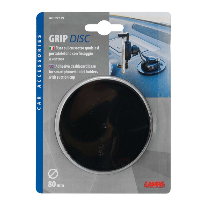 ΒΑΣΗ/ΠΛΑΤΦΟΡΜΑ ΣΤΡΟΓΓΥΛΗ ΤΑΜΠΛΩ GRIP DISK ΥΠΟΔΟΧΗ ΓΙΑ ΒΕΝΤΟΥΖΑ ΑΥΤΟΚΟΛΛΗΤΗ 80mm ΓΙΑ ΣΑΓΡΕ ΕΠΙΦΑΝΕΙΕΣ - Lampa - L7255.9 ΒΑΣΗ/ΠΛΑΤΦΟΡΜΑ ΣΤΡΟΓΓΥΛΗ ΤΑΜΠΛΩ GRIP DISK ΥΠΟΔΟΧΗ ΓΙΑ ΒΕΝΤΟΥΖΑ ΑΥΤΟΚΟΛΛΗΤΗ 80mm ΓΙΑ ΣΑΓΡΕ ΕΠΙΦΑΝΕΙΕΣ - Lampa - L7255.9