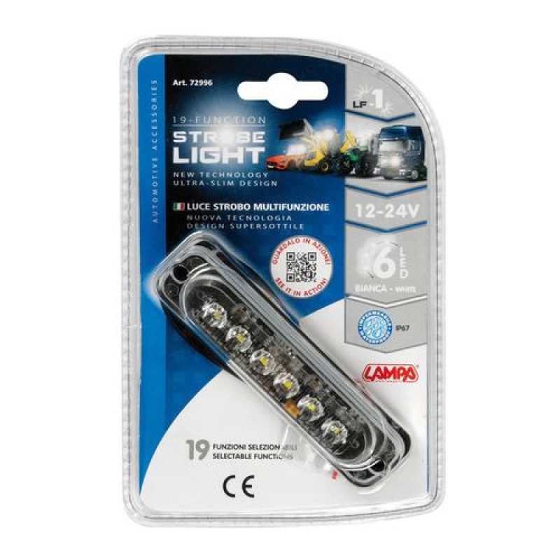 ΣΤΡΟΜΠΟ ΛΕΥΚΟ LF1 12/24V ΜΕ 6 LED 19 ΧΡΗΣΕΩΝ ΑΔΙΑΒΡΟΧΟ 113x28mm 1ΤΕΜ. - Lampa - L7299.6 ΣΤΡΟΜΠΟ ΛΕΥΚΟ LF1 12/24V ΜΕ 6 LED 19 ΧΡΗΣΕΩΝ ΑΔΙΑΒΡΟΧΟ 113x28mm 1ΤΕΜ. - Lampa - L7299.6