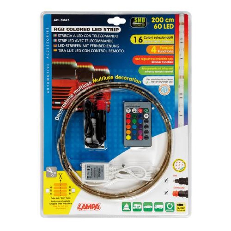 ΤΑΙΝΙΑ 60LED 12/24V RGB MULTICOLOR 200cm ΜΕ ΦΙΣ ΑΝΑΠΤΗΡΑ ΚΑΙ ΤΗΛΕΧΕΙΡΙΣΜΟ 16 ΧΡΩΜΑΤΩΝ ΚΑΙ 3 ΧΡΗΣΕΩΝ - Lampa - L7362.7 ΤΑΙΝΙΑ 60LED 12/24V RGB MULTICOLOR 200cm ΜΕ ΦΙΣ ΑΝΑΠΤΗΡΑ ΚΑΙ ΤΗΛΕΧΕΙΡΙΣΜΟ 16 ΧΡΩΜΑΤΩΝ ΚΑΙ 3 ΧΡΗΣΕΩΝ - Lampa - L7362.7