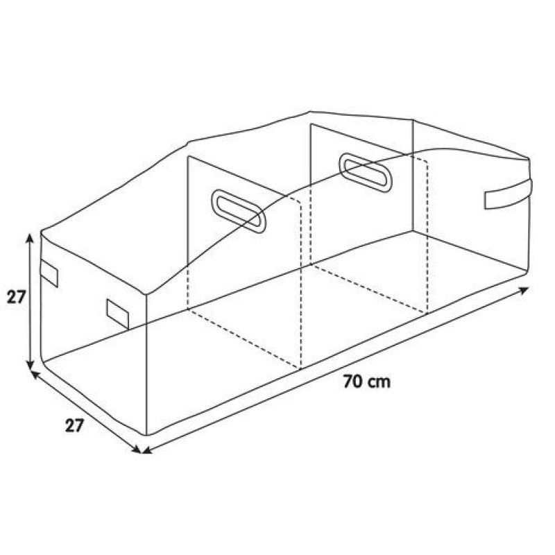 ΘΗΚΗ ORGANIZER ΠΟΡΤ ΜΠΑΓΚΑΖ PREMIUM ΑΔΙΑΒΡΟΧΟ 3 ΘΕΣΕΩΝ ΜΕ 2 ΧΕΡΟΥΛΙΑ (L) (70x27cm) - Lampa - L8533.3