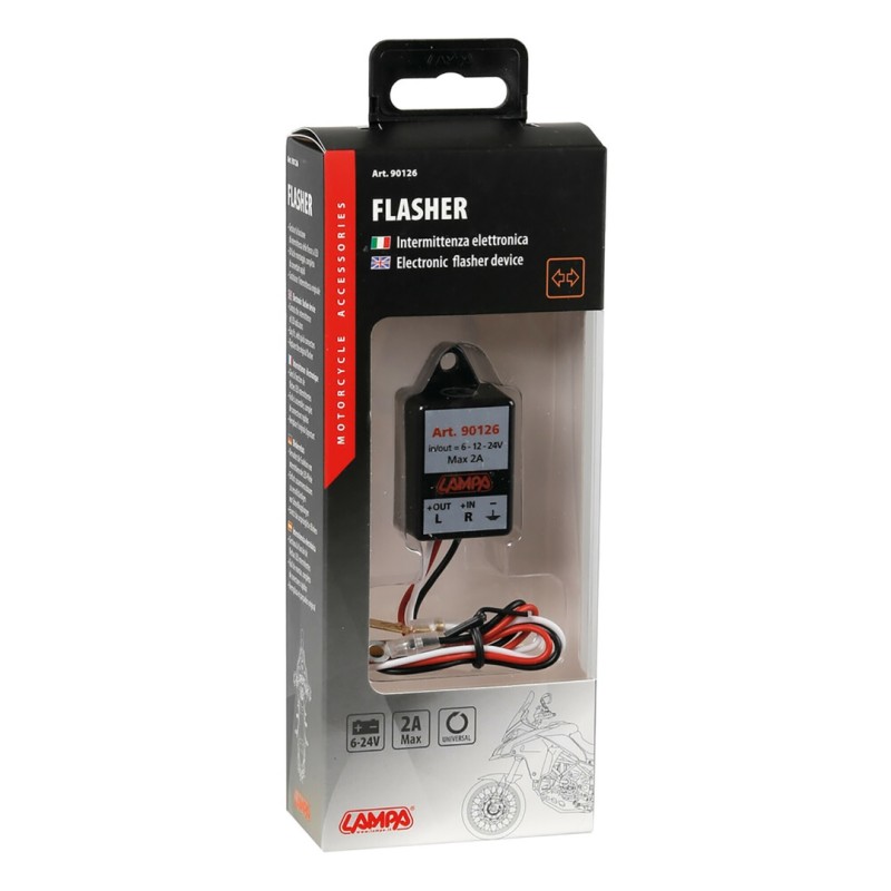 ΗΛΕΚΤΡΟΝΙΚΟ ΦΛΑΣΕΡ (FLASHER) ΓΙΑ LED 6-12-24 V max 2A - Lampa - 9012.6-LM ΗΛΕΚΤΡΟΝΙΚΟ ΦΛΑΣΕΡ (FLASHER) ΓΙΑ LED 6-12-24 V max 2A - Lampa - 9012.6-LM