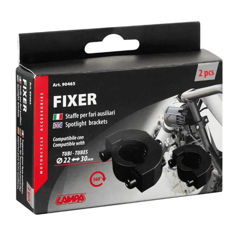 ΒΑΣΕΙΣ ΣΤΗΡΙΞΗΣ FIXER ΓΙΑ ΠΡΟΒΟΛΕΙΣ MOTO (ΔΙΑΜΕΤΡΟΣ 22-30 mm) - 2 ΤΕΜ. - Lampa - 9046.5-LM ΒΑΣΕΙΣ ΣΤΗΡΙΞΗΣ FIXER ΓΙΑ ΠΡΟΒΟΛΕΙΣ MOTO (ΔΙΑΜΕΤΡΟΣ 22-30 mm) - 2 ΤΕΜ. - Lampa - 9046.5-LM