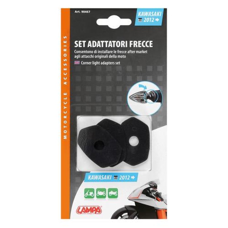 ΑΝΤΑΠΤΟΡΑΣ ΓΙΑ ΦΛΑΣ KAWASAKI 2012+ 48x31mm 4 ΤΕΜ. - Lampa - 9046.7-LM ΑΝΤΑΠΤΟΡΑΣ ΓΙΑ ΦΛΑΣ KAWASAKI 2012+ 48x31mm 4 ΤΕΜ. - Lampa - 9046.7-LM