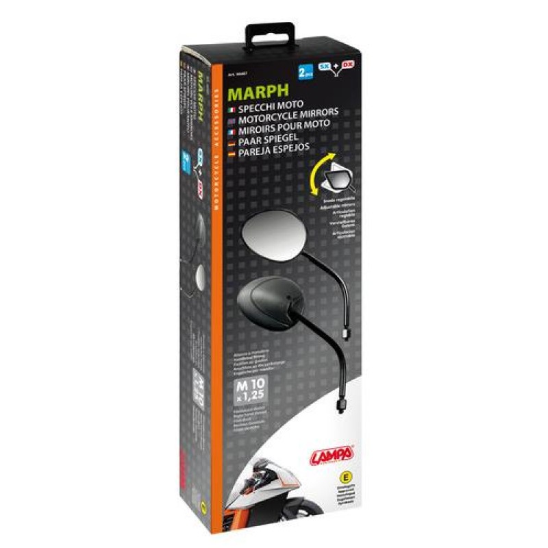 ΚΑΘΡΕΠΤΕΣ ΜΟΤΟ MARPH M10x1,25 ΜΑΥΡΟΙ 2 ΤΕΜ. - Lampa - 9048.7-LM ΚΑΘΡΕΠΤΕΣ ΜΟΤΟ MARPH M10x1,25 ΜΑΥΡΟΙ 2 ΤΕΜ. - Lampa - 9048.7-LM