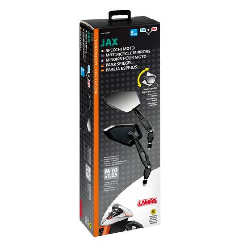 ΚΑΘΡΕΠΤΕΣ ΜΟΤΟ JAX M10x1,25 ΜΑΥΡΟΙ 2 ΤΕΜ. - Lampa - 9048.8-LM ΚΑΘΡΕΠΤΕΣ ΜΟΤΟ JAX M10x1,25 ΜΑΥΡΟΙ 2 ΤΕΜ. - Lampa - 9048.8-LM