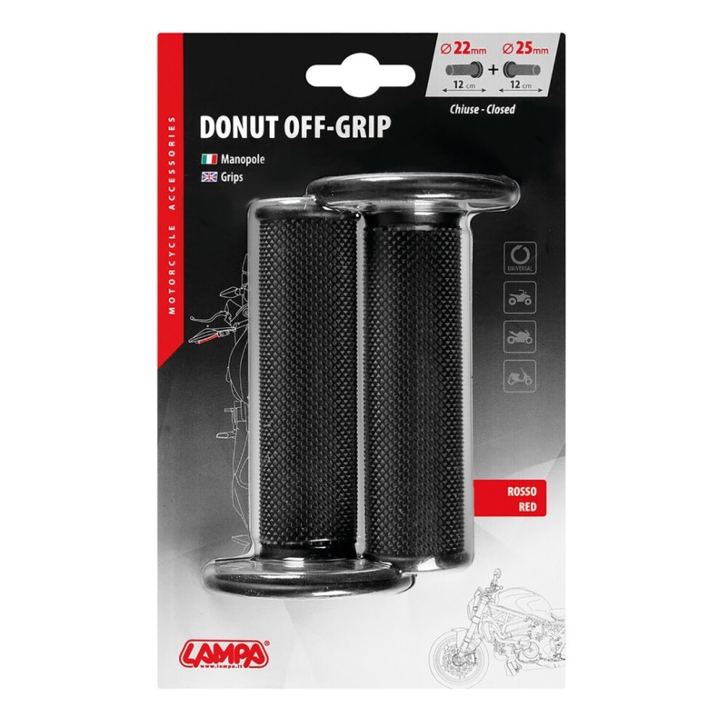 ΧΕΡΟΥΛΙΑ MOTO DONUT OFF-ROAD ΜΑΥΡΑ/ΚΟΚΚΙΝΑ 22MM+25MM 12CM 2ΤΕΜ - Lampa - 9057.1-LM ΧΕΡΟΥΛΙΑ MOTO DONUT OFF-ROAD ΜΑΥΡΑ/ΚΟΚΚΙΝΑ 22MM+25MM 12CM 2ΤΕΜ - Lampa - 9057.1-LM