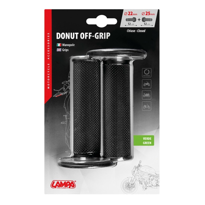 ΧΕΡΟΥΛΙΑ MOTO DONUT OFF-ROAD ΜΑΥΡΑ/ΠΡΑΣΙΝΑ 22MM+25MM 12CM 2ΤΕΜ - Lampa - 9057.2-LM ΧΕΡΟΥΛΙΑ MOTO DONUT OFF-ROAD ΜΑΥΡΑ/ΠΡΑΣΙΝΑ 22MM+25MM 12CM 2ΤΕΜ - Lampa - 9057.2-LM