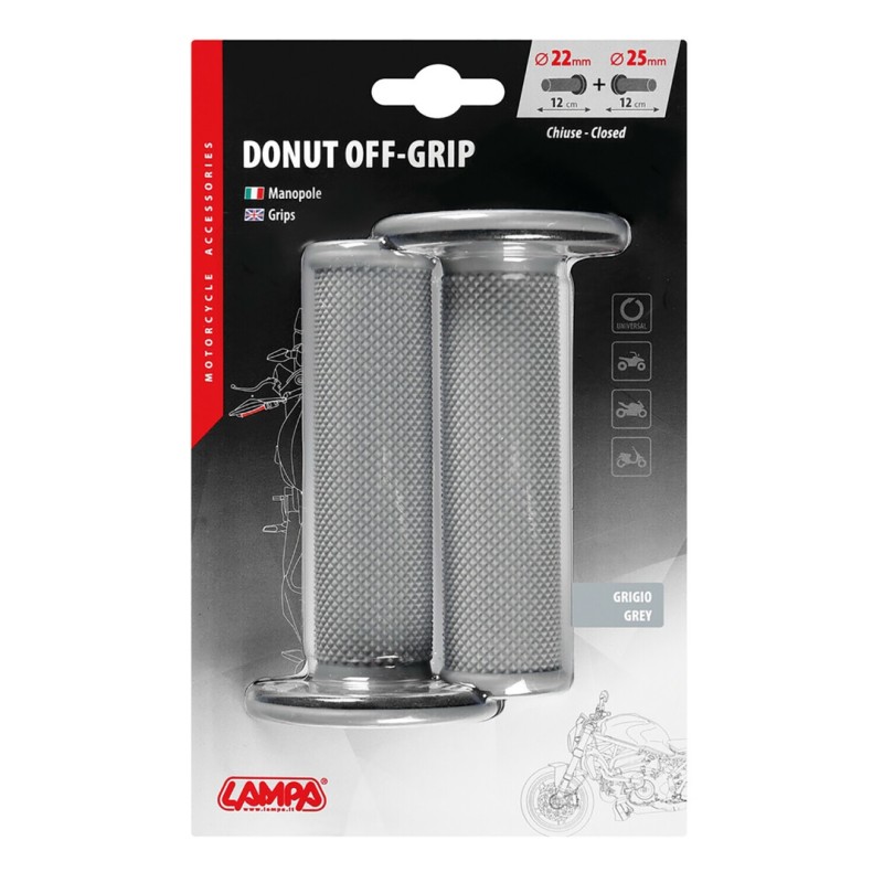 ΧΕΡΟΥΛΙΑ MOTO DONUT OFF-ROAD ΓΚΡΙ/ΓΚΡΙ 22MM+25MM 12CM 2ΤΕΜ - Lampa - 9057.4-LM ΧΕΡΟΥΛΙΑ MOTO DONUT OFF-ROAD ΓΚΡΙ/ΓΚΡΙ 22MM+25MM 12CM 2ΤΕΜ - Lampa - 9057.4-LM