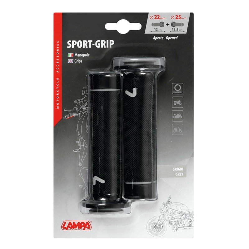 ΧΕΙΡΟΛΑΒΕΣ ΤΙΜΟΝΙΟΥ ΜΗΧΑΝΗΣ SPORT-GRIP ΜΑΥΡΟ/ΓΚΡΙ (22 mm-12cm/25mm-12,5cm) LAMPA - 2 ΤΕΜ. - Lampa - 9057.9-LM ΧΕΙΡΟΛΑΒΕΣ ΤΙΜΟΝΙΟΥ ΜΗΧΑΝΗΣ SPORT-GRIP ΜΑΥΡΟ/ΓΚΡΙ (22 mm-12cm/25mm-12,5cm) LAMPA - 2 ΤΕΜ. - Lampa - 9057.9-LM