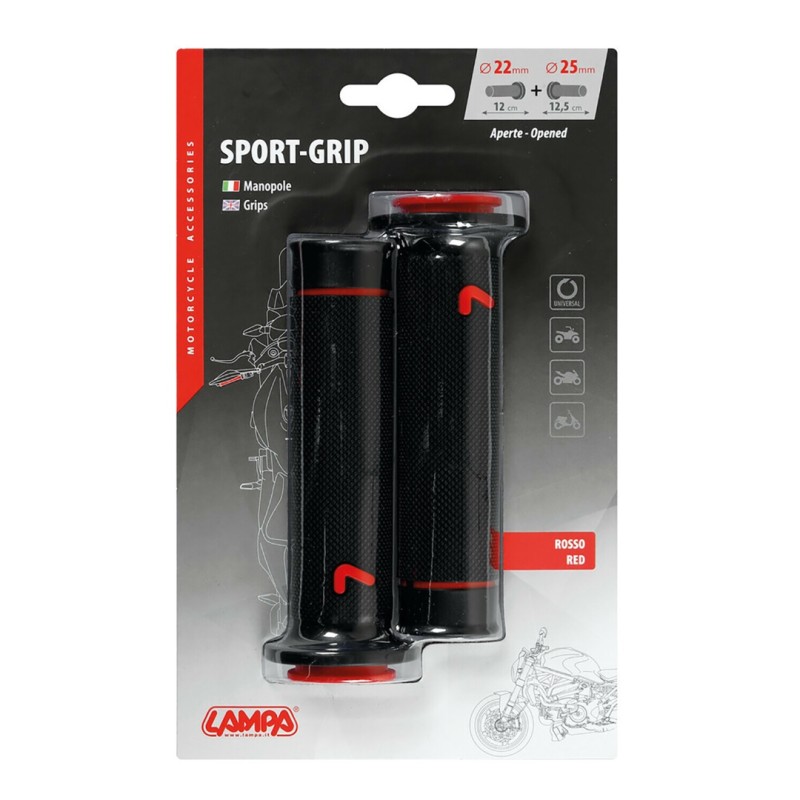 ΧΕΙΡΟΛΑΒΕΣ ΤΙΜΟΝΙΟΥ ΜΗΧΑΝΗΣ SPORT-GRIP ΜΑΥΡΟ/ΚΟΚΚΙΝΟ (22 mm-12cm/25mm-12,5cm) LAMPA - 2 ΤΕΜ. - Lampa - 9058.0-LM ΧΕΙΡΟΛΑΒΕΣ ΤΙΜΟΝΙΟΥ ΜΗΧΑΝΗΣ SPORT-GRIP ΜΑΥΡΟ/ΚΟΚΚΙΝΟ (22 mm-12cm/25mm-12,5cm) LAMPA - 2 ΤΕΜ. - Lampa - 9058.0-LM