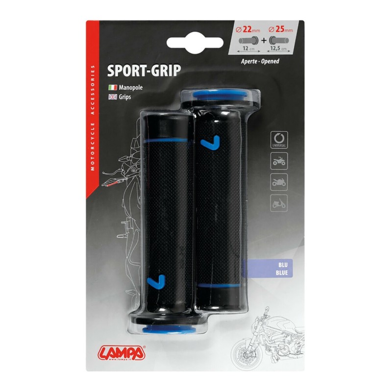 ΧΕΙΡΟΛΑΒΕΣ ΤΙΜΟΝΙΟΥ ΜΗΧΑΝΗΣ SPORT-GRIP ΜΑΥΡΟ/ΜΠΛΕ (22 mm-12cm/25mm-12,5cm) LAMPA - 2 ΤΕΜ. - Lampa - 9058.1-LM ΧΕΙΡΟΛΑΒΕΣ ΤΙΜΟΝΙΟΥ ΜΗΧΑΝΗΣ SPORT-GRIP ΜΑΥΡΟ/ΜΠΛΕ (22 mm-12cm/25mm-12,5cm) LAMPA - 2 ΤΕΜ. - Lampa - 9058.1-LM