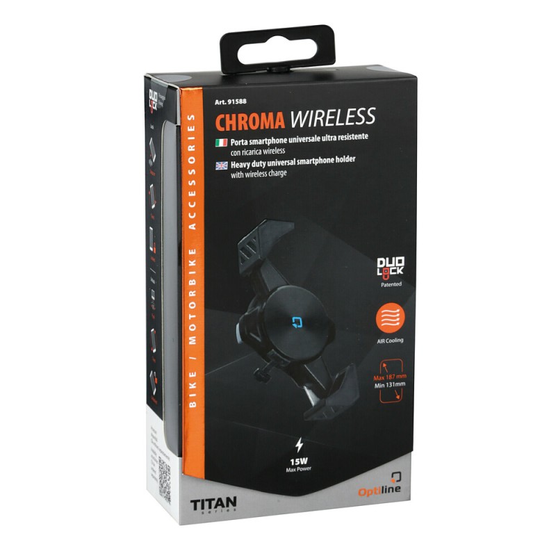 Αερόψυκτη Θήκη Κινητού Chroma Wireless της σειράς Titan Optiline Universal Εφαρμογής για κινητά με διαγώνιο μήκος από 131 mm έως 187 mm, 4 σετ αποστάτες και δυνατότητα ασύρματης φόρτισης Max Power 15W, συμβατή με Βάσεις Στήριξης Κινητού Optiline για Μηχαν Αερόψυκτη Θήκη Κινητού Chroma Wireless της σειράς Titan Optiline Universal Εφαρμογής για κινητά με διαγώνιο μήκος από 131 mm έως 187 mm, 4 σετ αποστάτες και δυνατότητα ασύρματης φόρτισης Max Power 15W, συμβατή με Βάσεις Στήριξης Κινητού Optiline για Μηχαν