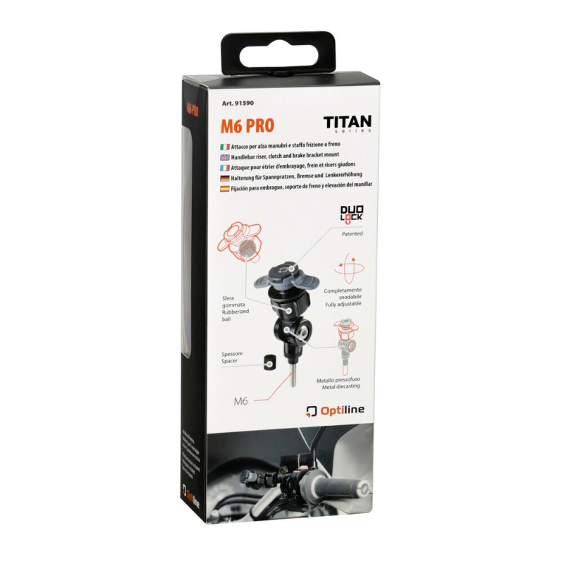 Βιδωτή Βάση Στήριξης Κινητού M6 Pro της σειράς Titan Optiline για τις Βίδες στα Καβαλέτα ή στους Διακόπτες στο Τιμόνι Μηχανής με σπείρωμα M6 και σύστημα Duolock, συμβατή με Θήκες ή Αντάπτορες Κινητού Optiline - Optiline - 9159.0-LM Βιδωτή Βάση Στήριξης Κινητού M6 Pro της σειράς Titan Optiline για τις Βίδες στα Καβαλέτα ή στους Διακόπτες στο Τιμόνι Μηχανής με σπείρωμα M6 και σύστημα Duolock, συμβατή με Θήκες ή Αντάπτορες Κινητού Optiline - Optiline - 9159.0-LM
