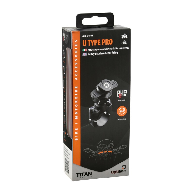 Βάση Στήριξης Κινητού U Type Pro της σειράς Titan Optiline για Τιμόνι Μηχανής ή Ποδηλάτου με διάμετρο από 22 mm έως 28 mm και σύστημα Duolock, συμβατή με Θήκες ή Αντάπτορες Κινητού Optiline - Optiline - 9159.8-LM Βάση Στήριξης Κινητού U Type Pro της σειράς Titan Optiline για Τιμόνι Μηχανής ή Ποδηλάτου με διάμετρο από 22 mm έως 28 mm και σύστημα Duolock, συμβατή με Θήκες ή Αντάπτορες Κινητού Optiline - Optiline - 9159.8-LM