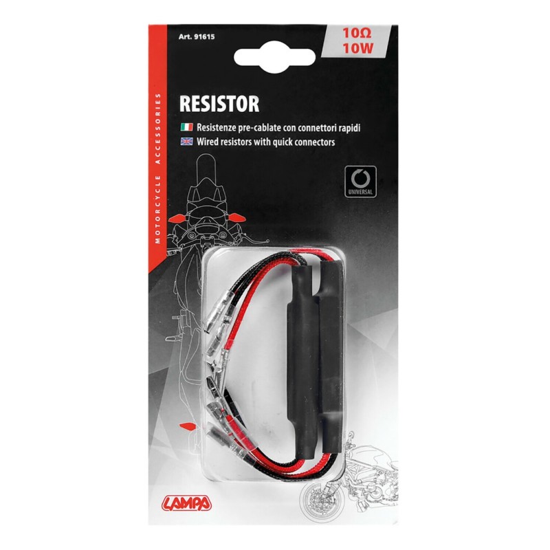 ΑΝΤΙΣΤΑΣΗ ΓΙΑ ΛΑΜΠΕΣ LED 12V 10W/10ohm ΜΕ QUICK CONNECTORS (ΑΝΤΙΣΤΑΣΗ-ΨΕΥΤΗΣ-CANCELLER) 2ΤΕΜ. - Lampa - 9161.5-LM ΑΝΤΙΣΤΑΣΗ ΓΙΑ ΛΑΜΠΕΣ LED 12V 10W/10ohm ΜΕ QUICK CONNECTORS (ΑΝΤΙΣΤΑΣΗ-ΨΕΥΤΗΣ-CANCELLER) 2ΤΕΜ. - Lampa - 9161.5-LM