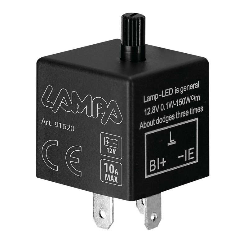LED FLASHER (ΦΛΑΣΙΕΡΑ) TRIMMER ΗΛΕΚΤΡΟΝΙΚΟ ΓΙΑ LED ΦΛΑΣ 12V max 10A 3PIN LAMPA - 1 ΤΕΜ. - Lampa - 9162.0-LM LED FLASHER (ΦΛΑΣΙΕΡΑ) TRIMMER ΗΛΕΚΤΡΟΝΙΚΟ ΓΙΑ LED ΦΛΑΣ 12V max 10A 3PIN LAMPA - 1 ΤΕΜ. - Lampa - 9162.0-LM