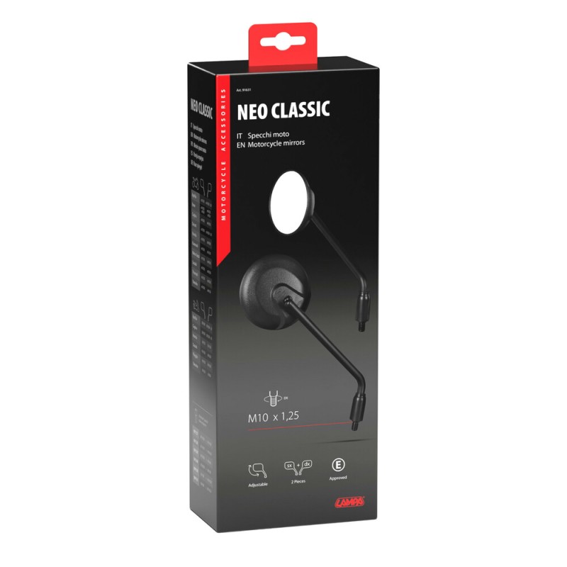 ΚΑΘΡΕΠΤΕΣ MOTO NEO CLASSIC ΣΤΡΟΓΓΥΛΟΙ M10x1,25 DX ΜΑΥΡΟΙ LAMPA - 2 τεμ. - Lampa - 9163.1-LM ΚΑΘΡΕΠΤΕΣ MOTO NEO CLASSIC ΣΤΡΟΓΓΥΛΟΙ M10x1,25 DX ΜΑΥΡΟΙ LAMPA - 2 τεμ. - Lampa - 9163.1-LM
