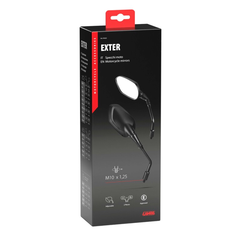 ΚΑΘΡΕΠΤΕΣ MOTO EXTER M10x1,25 DX+SX ΣΕ ΜΑΥΡΟ ΧΡΩΜΑ LAMPA - 2 ΤΕΜ. - Lampa - 9163.2-LM ΚΑΘΡΕΠΤΕΣ MOTO EXTER M10x1,25 DX+SX ΣΕ ΜΑΥΡΟ ΧΡΩΜΑ LAMPA - 2 ΤΕΜ. - Lampa - 9163.2-LM