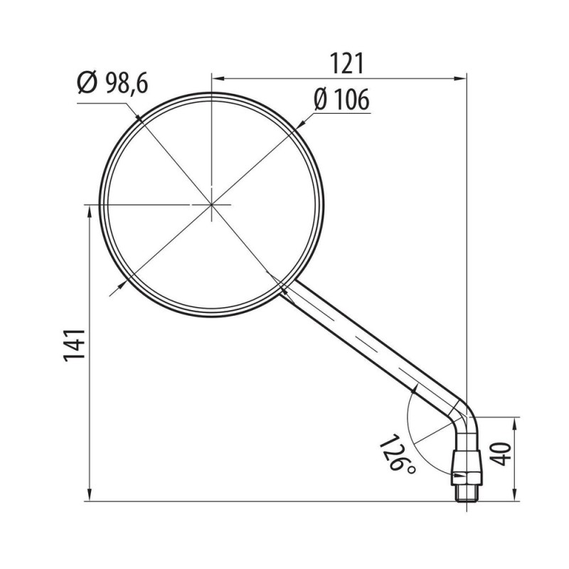 ΚΑΘΡΕΠΤΕΣ MOTO ΣΤΡΟΓΓΥΛΟΙ M10X1,25 DX 106cm STAR CLASSIC LAMPA - 2 ΤΕΜ - Lampa - 9163.3-LM ΚΑΘΡΕΠΤΕΣ MOTO ΣΤΡΟΓΓΥΛΟΙ M10X1,25 DX 106cm STAR CLASSIC LAMPA - 2 ΤΕΜ - Lampa - 9163.3-LM