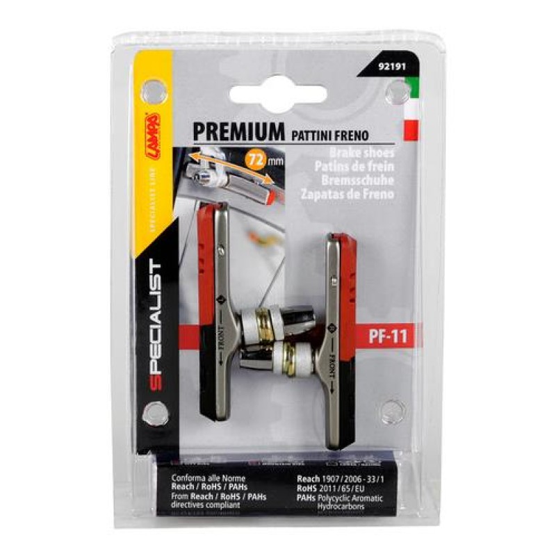 ΤΑΚΑΚΙΑ ΦΡΕΝΩΝ ΠΟΔΗΛΑΤΟΥ (CITY/MTB BIKE) PREMIUM 72mm PF-11 ΜΑΥΡΟ/ΚΟΚΚΙΝΟ 2ΤΕΜ. - Lampa - 9219.1-LB ΤΑΚΑΚΙΑ ΦΡΕΝΩΝ ΠΟΔΗΛΑΤΟΥ (CITY/MTB BIKE) PREMIUM 72mm PF-11 ΜΑΥΡΟ/ΚΟΚΚΙΝΟ 2ΤΕΜ. - Lampa - 9219.1-LB