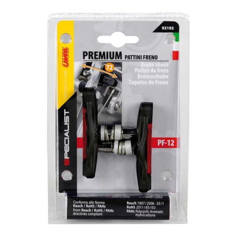 ΤΑΚΑΚΙΑ ΦΡΕΝΩΝ ΠΟΔΗΛΑΤΟΥ (CITY/MTB BIKE) PREMIUM 72mm PF-12 ΜΑΥΡΟ/ΚΟΚΚΙΝΟ 2ΤΕΜ. - Lampa - 9219.2-LB ΤΑΚΑΚΙΑ ΦΡΕΝΩΝ ΠΟΔΗΛΑΤΟΥ (CITY/MTB BIKE) PREMIUM 72mm PF-12 ΜΑΥΡΟ/ΚΟΚΚΙΝΟ 2ΤΕΜ. - Lampa - 9219.2-LB
