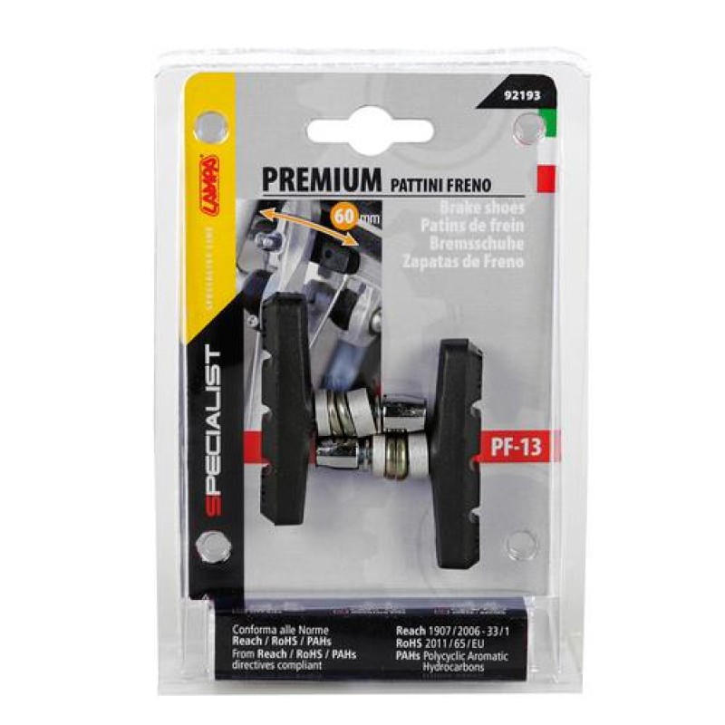 ΤΑΚΑΚΙΑ ΦΡΕΝΩΝ ΠΟΔΗΛΑΤΟΥ (RACING/CITY/MTB BIKE) PREMIUM 60mm PF-13 ΜΑΥΡΟ 2ΤΕΜ. - Lampa - 9219.3-LB ΤΑΚΑΚΙΑ ΦΡΕΝΩΝ ΠΟΔΗΛΑΤΟΥ (RACING/CITY/MTB BIKE) PREMIUM 60mm PF-13 ΜΑΥΡΟ 2ΤΕΜ. - Lampa - 9219.3-LB