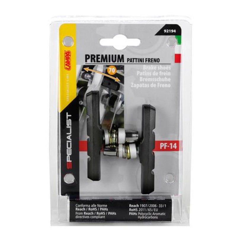 ΤΑΚΑΚΙΑ ΦΡΕΝΩΝ ΠΟΔΗΛΑΤΟΥ (RACING/CITY/MTB BIKE) PREMIUM 70mm PF-14 ΜΑΥΡΟ 2ΤΕΜ. - Lampa - 9219.4-LB ΤΑΚΑΚΙΑ ΦΡΕΝΩΝ ΠΟΔΗΛΑΤΟΥ (RACING/CITY/MTB BIKE) PREMIUM 70mm PF-14 ΜΑΥΡΟ 2ΤΕΜ. - Lampa - 9219.4-LB