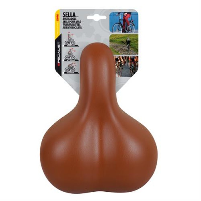 Σέλα ποδηλάτου (257x200mm /695gr) καφέ Relax City S-5 Selle/Saddles Specialist - Lampa - 9237.6-LB Σέλα ποδηλάτου (257x200mm /695gr) καφέ Relax City S-5 Selle/Saddles Specialist - Lampa - 9237.6-LB