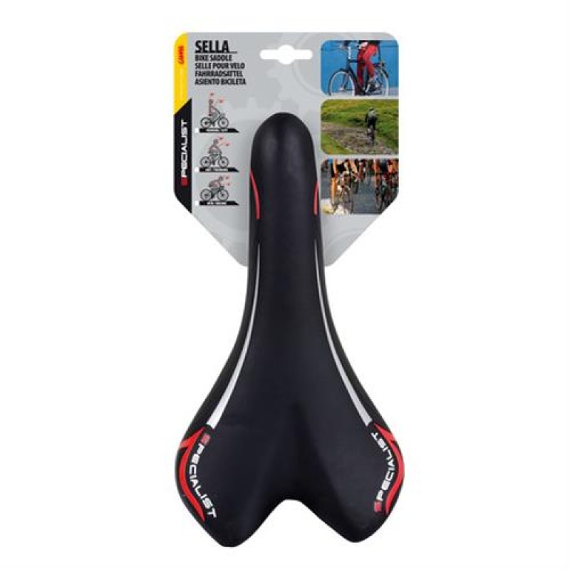Σέλα ποδηλάτου (270x150mm /450gr ) μαύρη/κόκκινη Dynamic MTB/Racing S-8 Selle/Saddles Specialist - Lampa - 9237.9-LB Σέλα ποδηλάτου (270x150mm /450gr ) μαύρη/κόκκινη Dynamic MTB/Racing S-8 Selle/Saddles Specialist - Lampa - 9237.9-LB