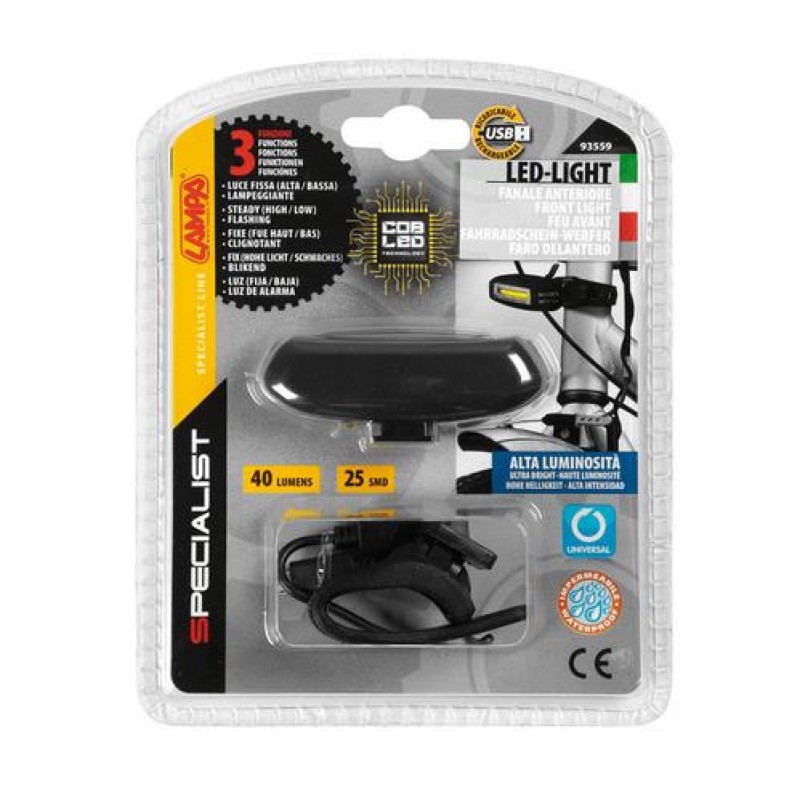 ΦΩΣ ΕΜΠΡΟΣ ΠΟΔΗΛΑΤΟΥ COB LED ΜΑΥΡΟ 3 ΧΡΗΣΕΩΝ ΜΕ USB - Lampa - 9355.9-LB ΦΩΣ ΕΜΠΡΟΣ ΠΟΔΗΛΑΤΟΥ COB LED ΜΑΥΡΟ 3 ΧΡΗΣΕΩΝ ΜΕ USB - Lampa - 9355.9-LB