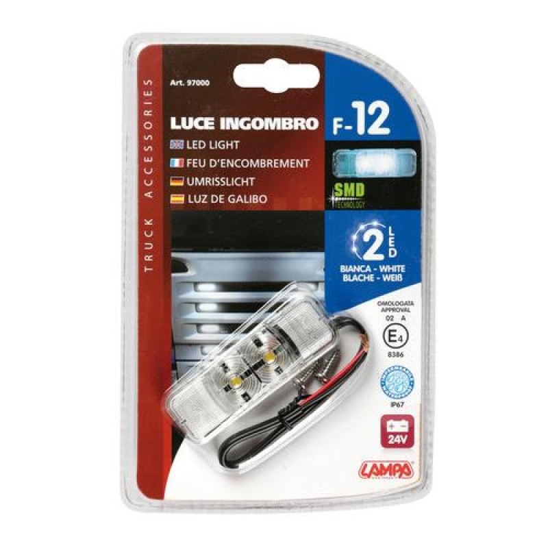 Φώτα Θέσης 2 Led 24V Λευκά - Lampa - L9700.0 Φώτα Θέσης 2 Led 24V Λευκά - Lampa - L9700.0
