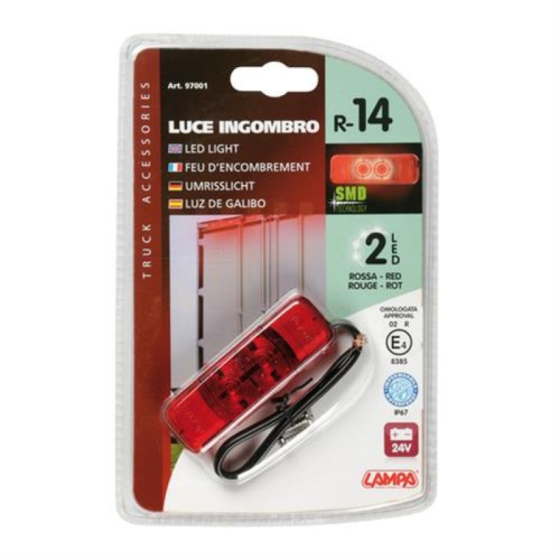 Φώτα Θέσης 2 Led 24V Κόκκινα - Lampa - L9700.1 Φώτα Θέσης 2 Led 24V Κόκκινα - Lampa - L9700.1